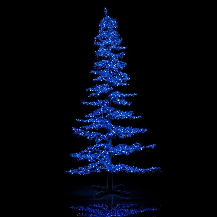 7' Ice Sculpture Christmas Tree - Blue — commercial Christmas display from Holiday Light Supplies