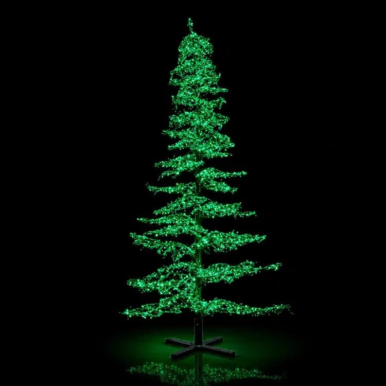 7' Ice Sculpture Christmas Tree - Green — commercial Christmas display from Holiday Light Supplies