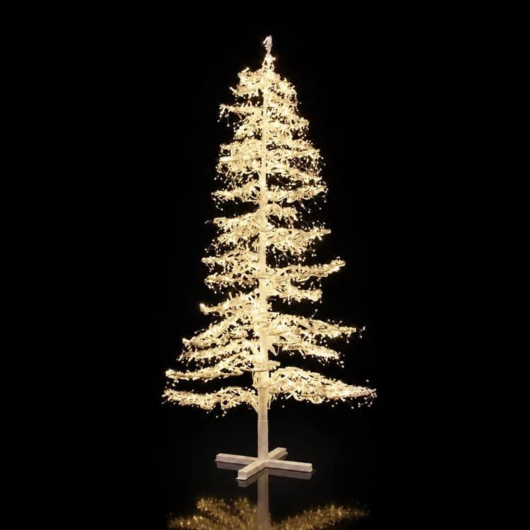7' Ice Sculpture Christmas Tree - Warm White — commercial Christmas display from Holiday Light Supplies