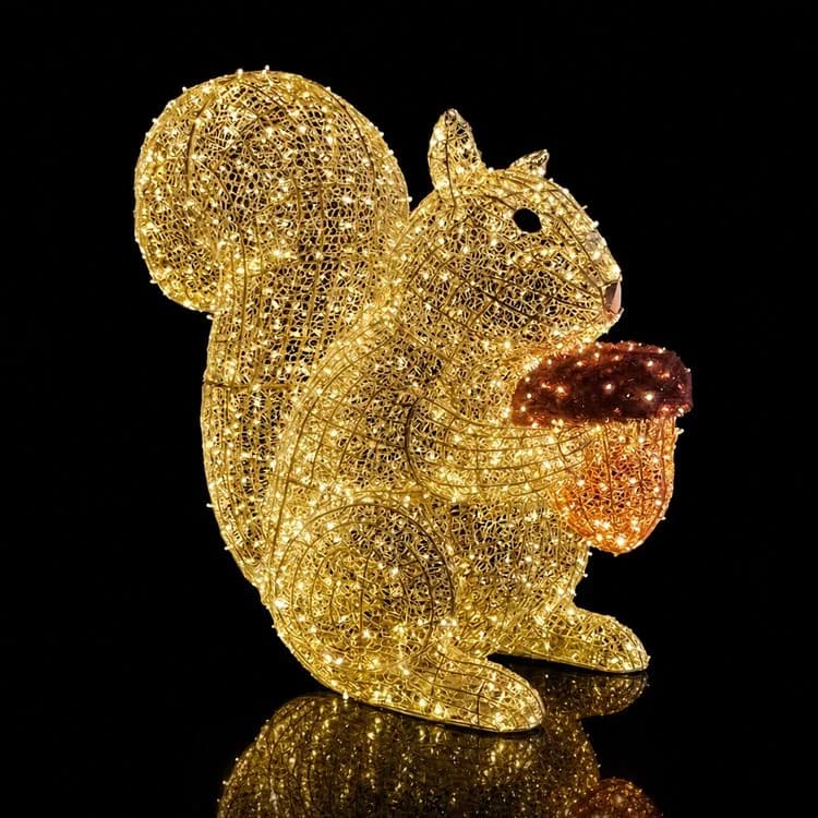 8' LED Squirrel — commercial Christmas display from Holiday Light Supplies