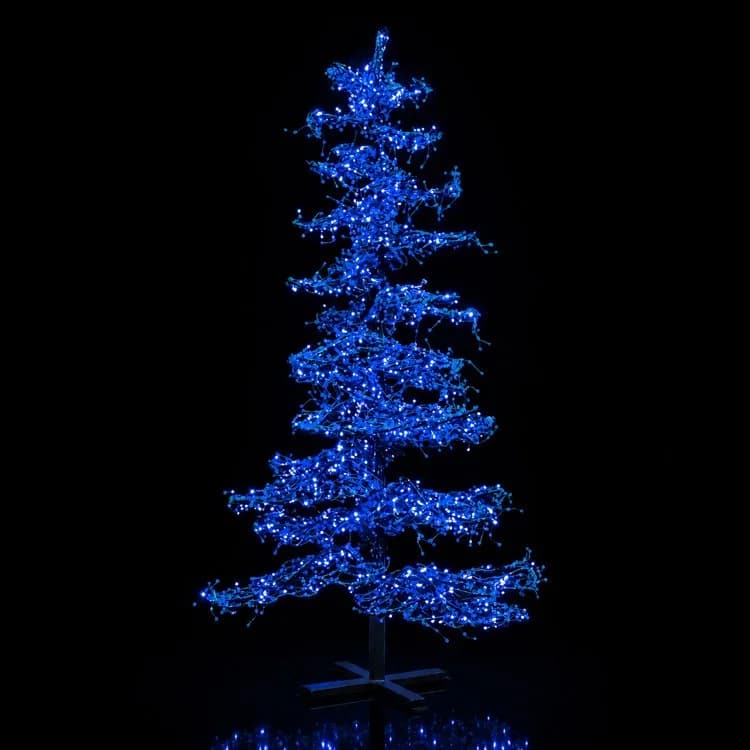 9' Ice Sculpture Christmas Tree - Blue — commercial Christmas display from Holiday Light Supplies