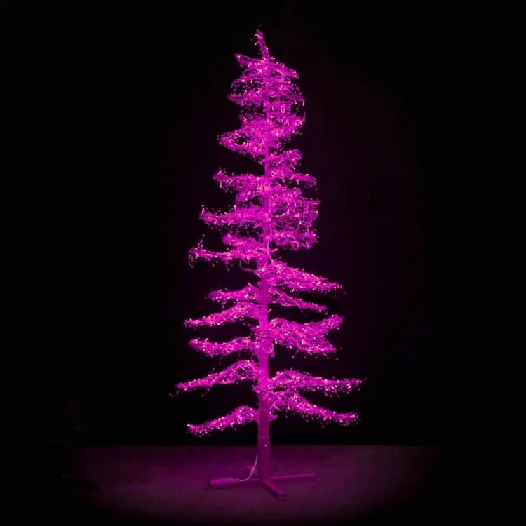 9' Ice Sculpture Christmas Tree - Pink — commercial Christmas display from Holiday Light Supplies