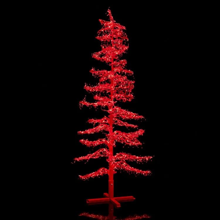 9' Ice Sculpture Christmas Tree - Red — commercial Christmas display from Holiday Light Supplies