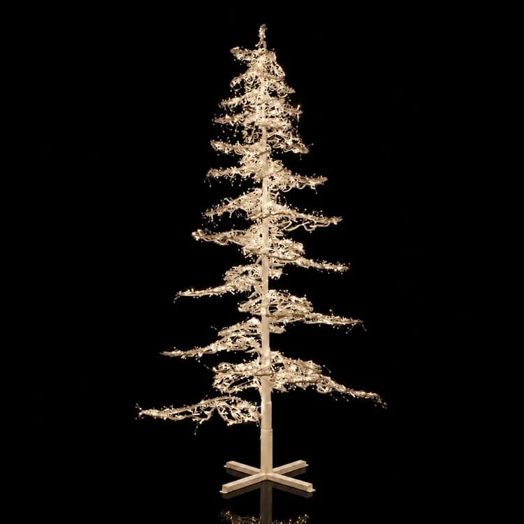 9' Ice Sculpture Christmas Tree - Warm White — commercial Christmas display from Holiday Light Supplies