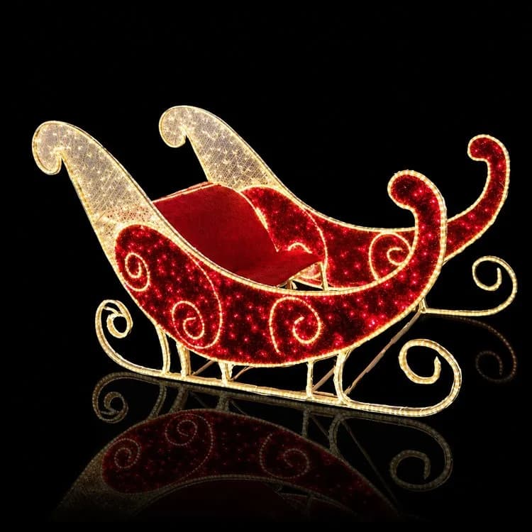 Santa Sleigh - Photo Op — commercial Christmas display from Holiday Light Supplies
