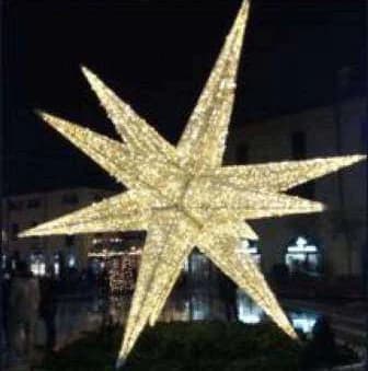 3D LED Starburst Star, warm white