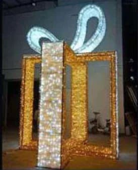 3D LED Walk-Through Gift Box Arch, warm white and cool white