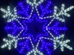 LED Rope Light Snowflake, Blue and Cool White, blue and cool white