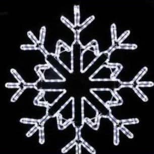 LED Rope Light Snowflake, Crystal Cool White, cool white