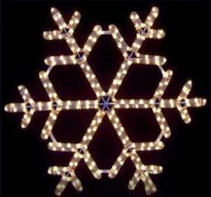 LED Rope Light Snowflake, Warm White, warm white